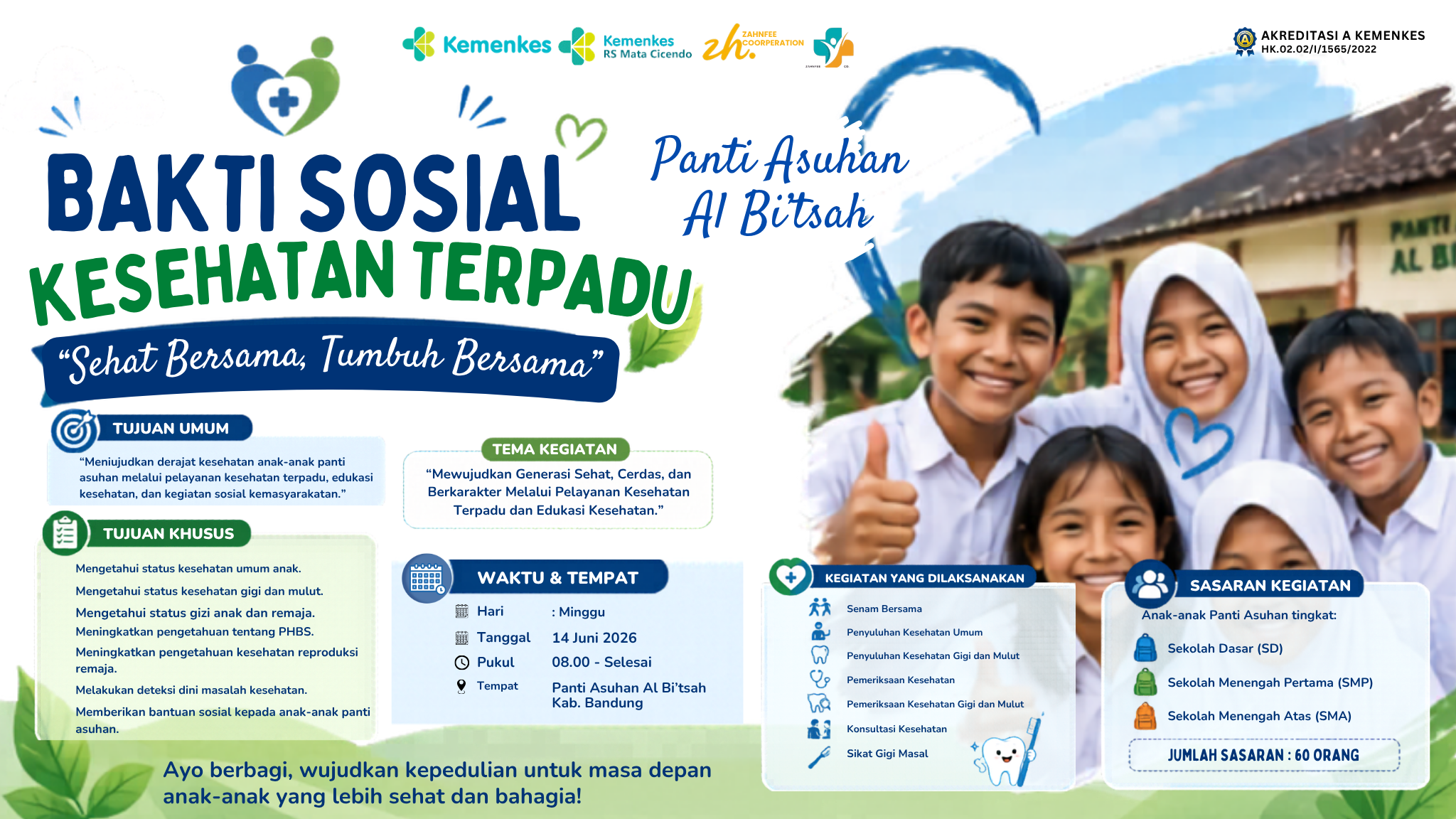 Bakti Sosial Kesehatan Terpadu "Sehat Bersama, Tumbuh Bersama"