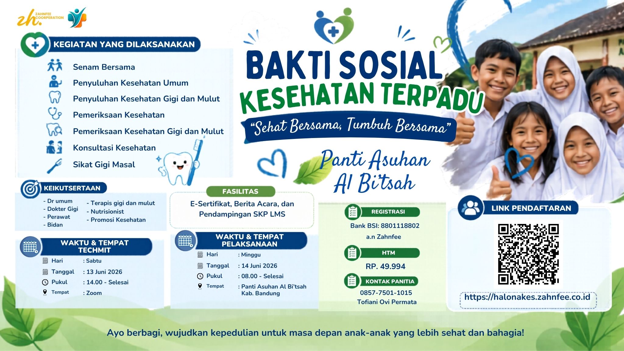 Bakti Sosial Kesehatan Terpadu "Sehat Bersama, Tumbuh Bersama"